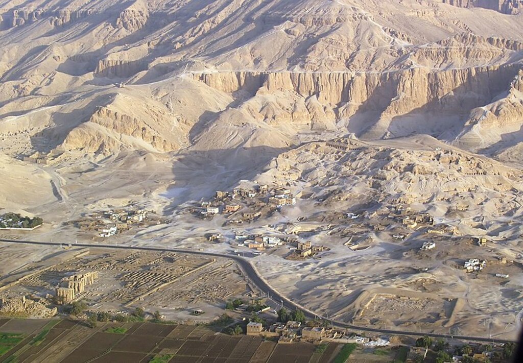 Valley of the Nobles (Luxor) - aerial view