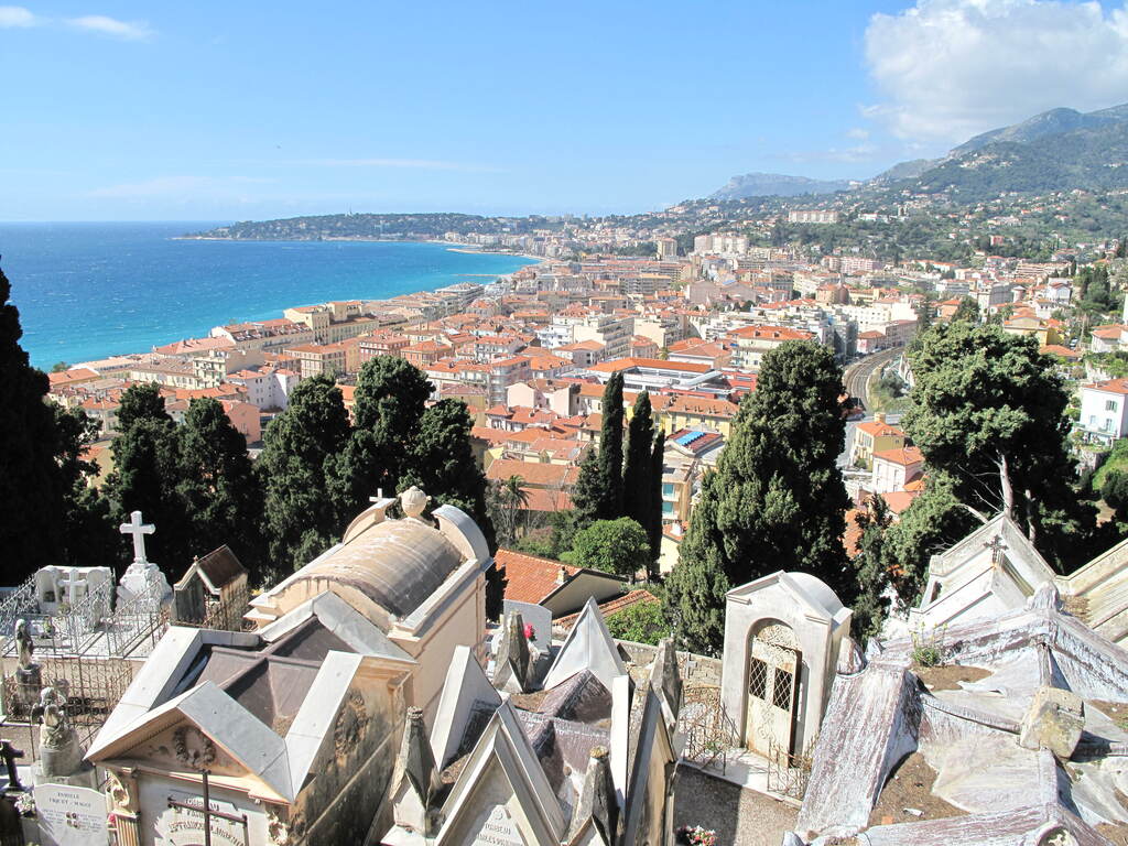 Look to Menton from the cemetery