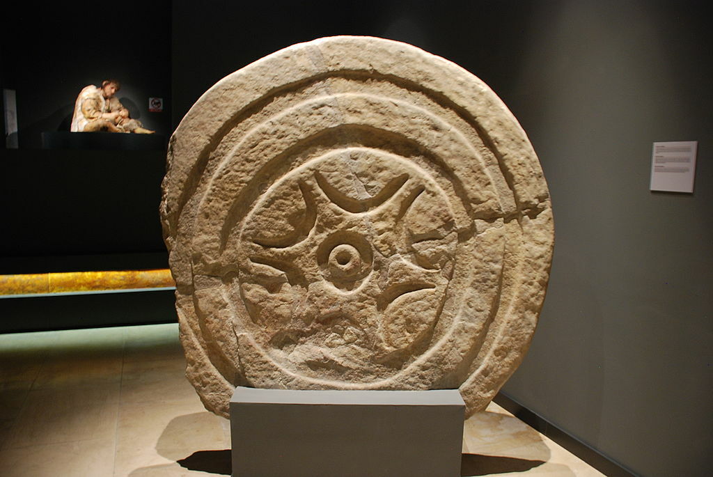 Museum of Prehistory and Archaeology of Cantabria 27 - First Stele from Lombera (Obverse)