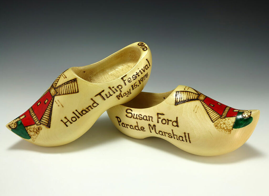 Susan Ford's wooden clogs