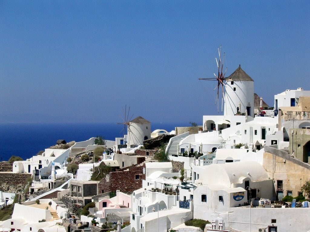 Santorini Oia Windmills