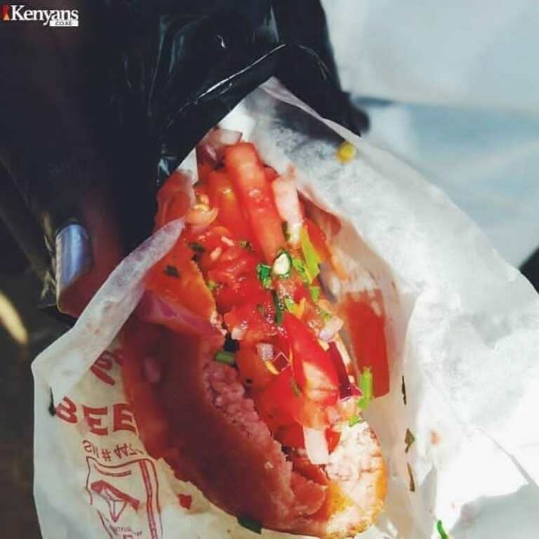 street food in kenya | smokie pasua (smoked sausage)