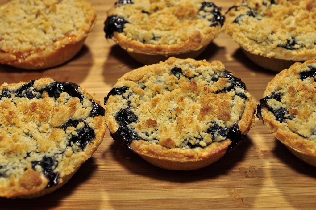 Miniature blueberry pies