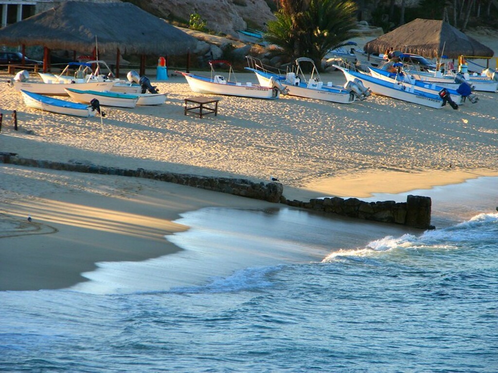 Fishermen's boats at the end of the day.