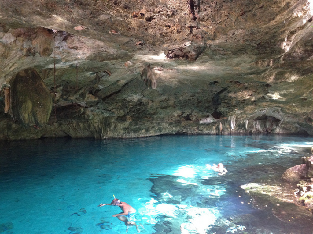 Swimming in the cenotes
