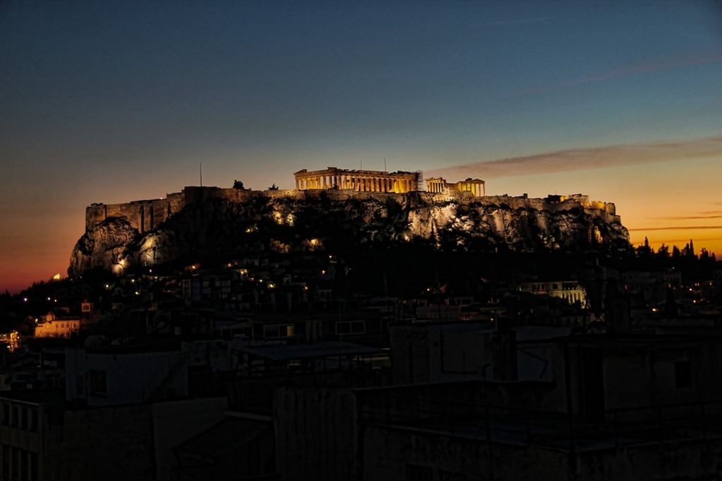 Athens at night