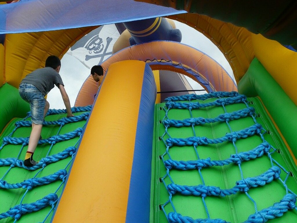Fun on a bouncy castle