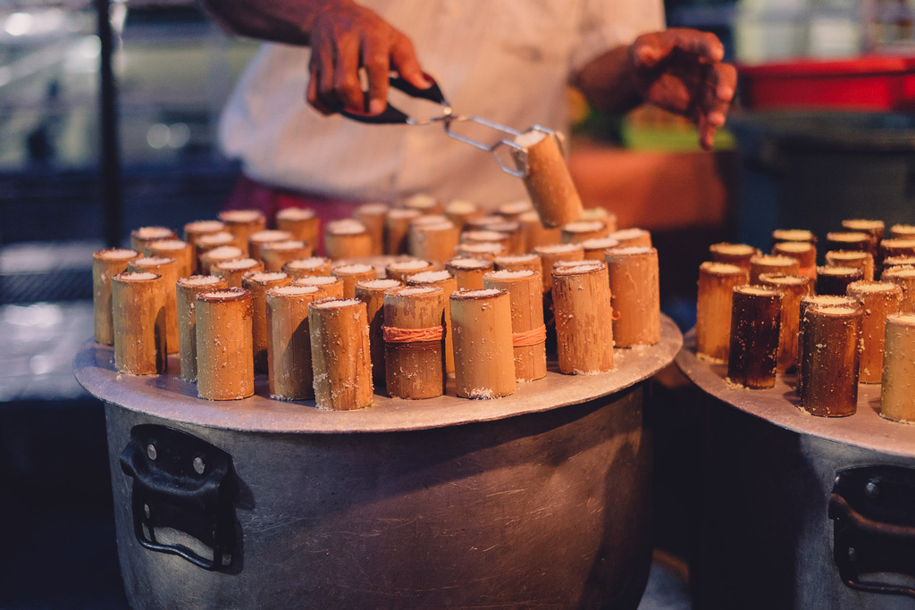 Sugar Cane prepared in Bamboo