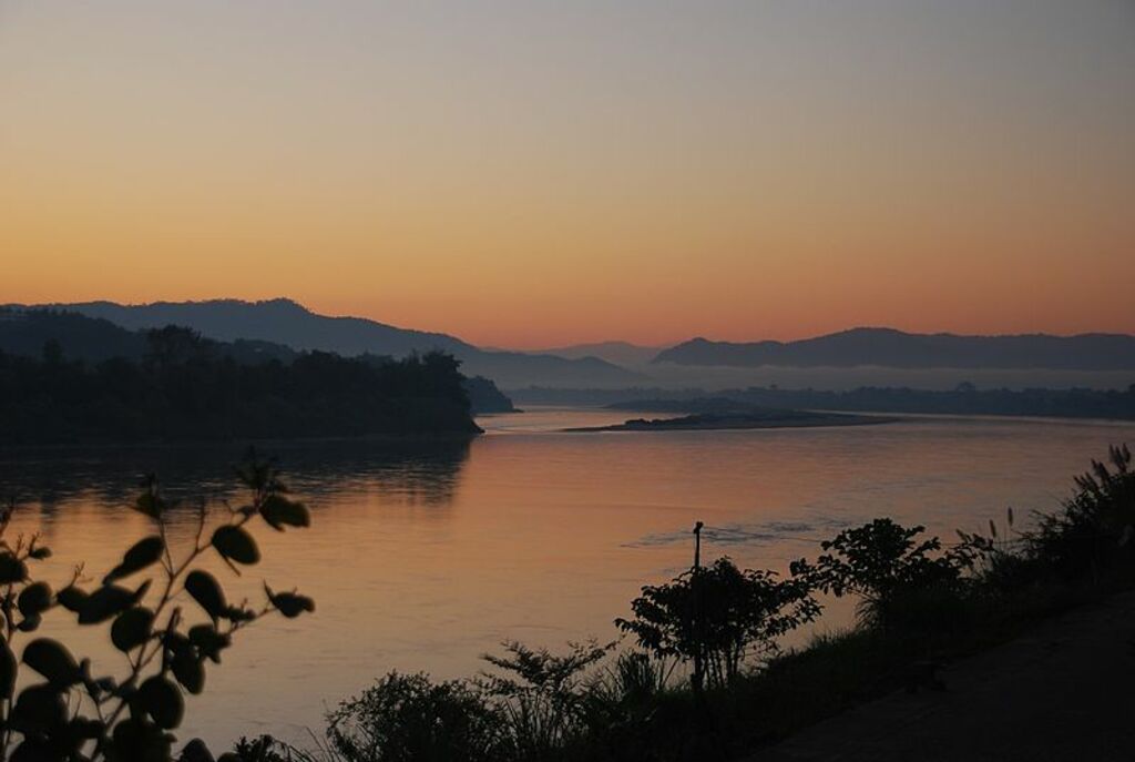 Morning view over the Mekong river
