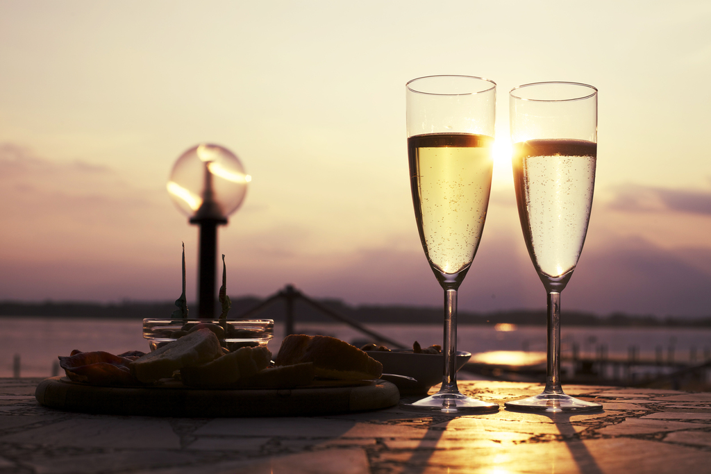 And have some champagne along with dinner, of course