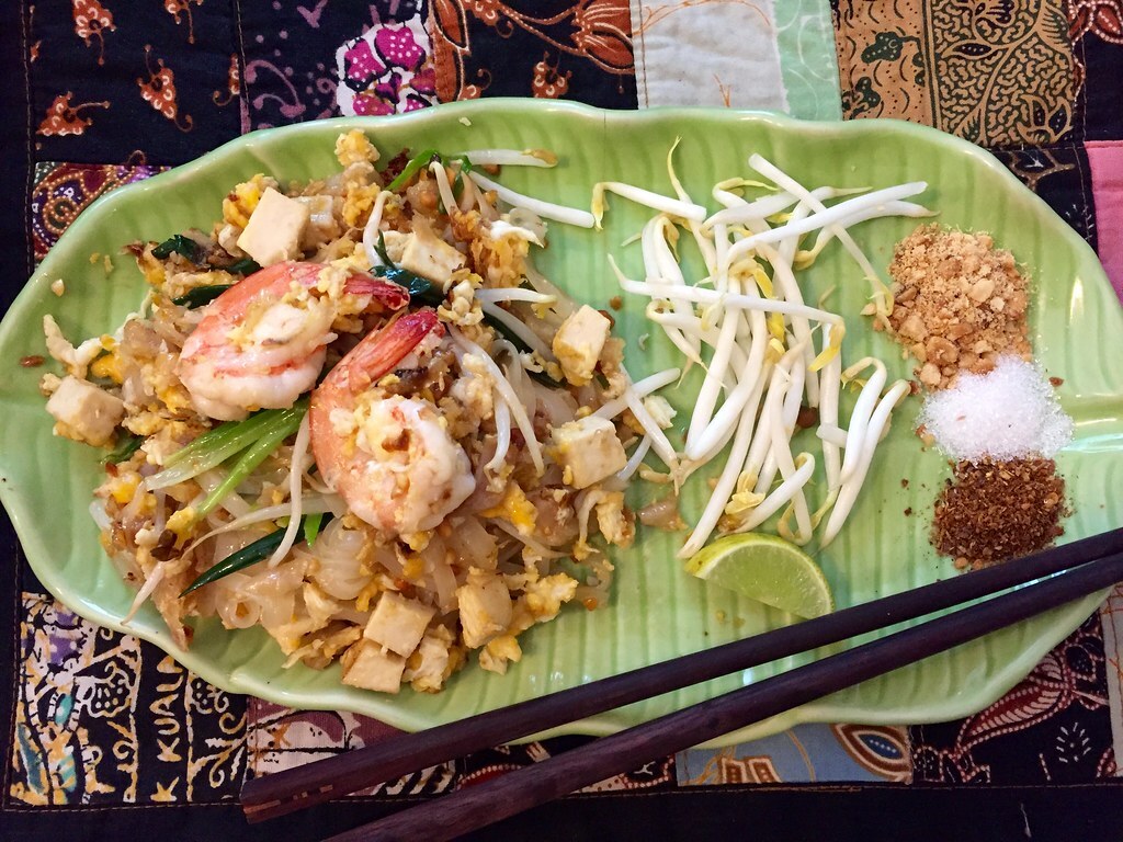 Pad thai made at Silom Thai Cooking School