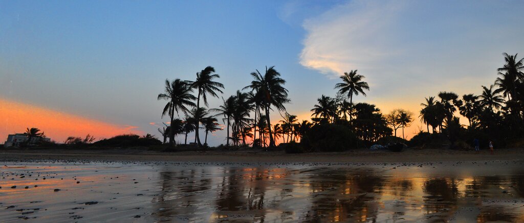 Sunset over Mandarmani beach...