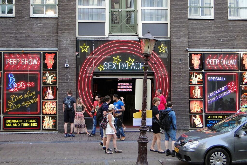Sex theater in Amsterdam (red light district)