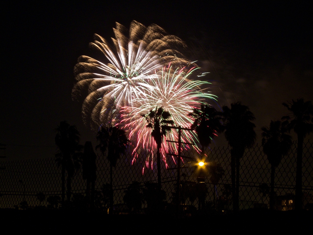 July 4th fireworks over Marina del Rey