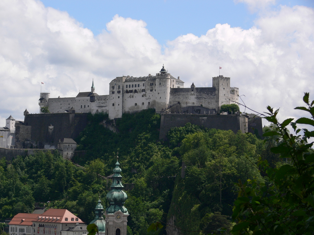 Salzburg Festung Hohensalzburg vom Mönchsberg