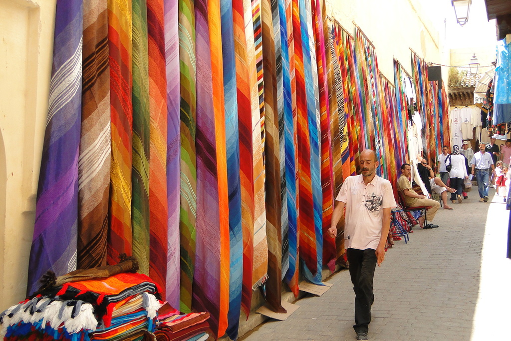 Colorful Cloth for Sale - Medina (Old City) - Fez - Morocco