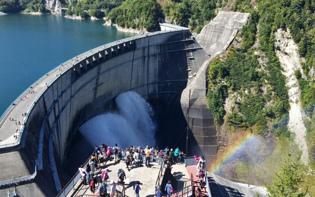 Fly over the spectacular Kurobe Dam on a cable car
