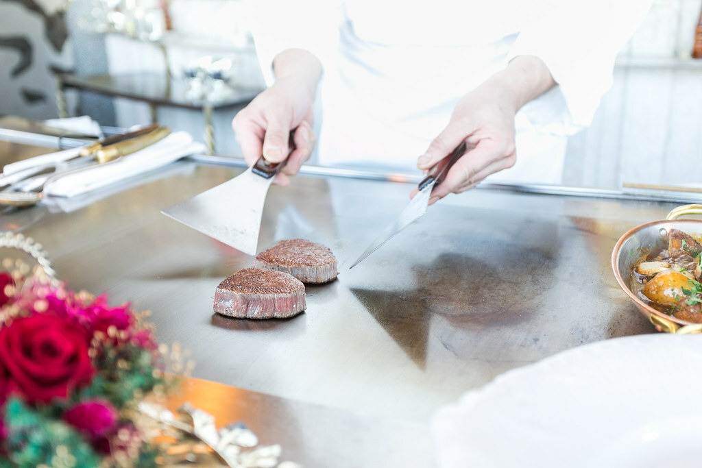 Chef preparing the course