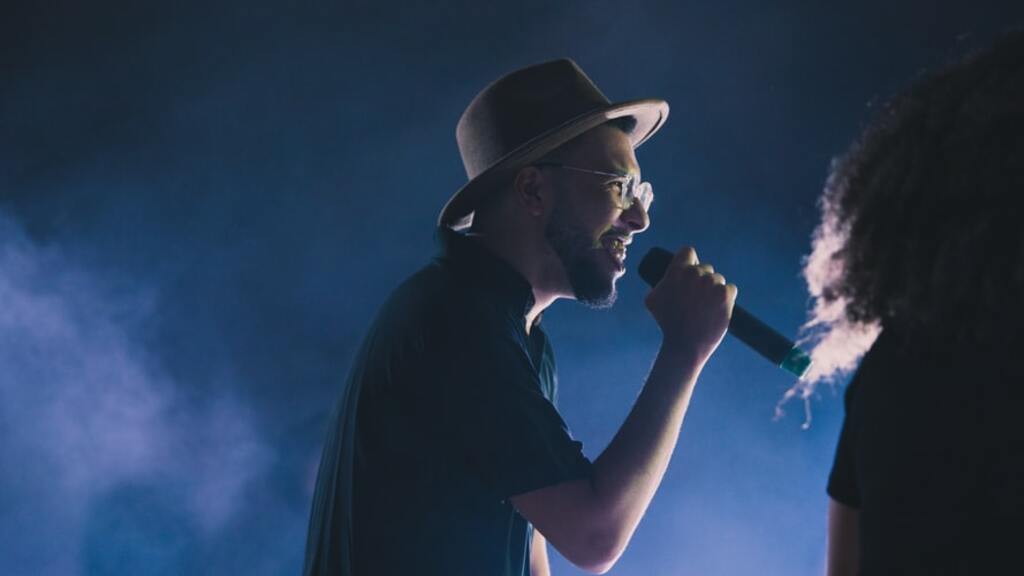 man singing