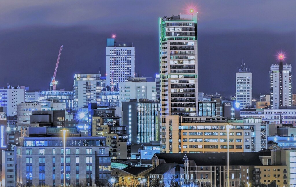 Leeds CBD at night