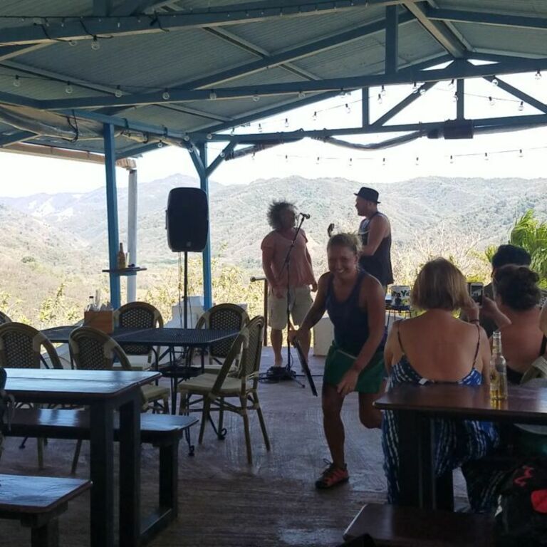 things to do in nosara costa rica | enjoy the drinks and the views from k-rae's black sheep pub