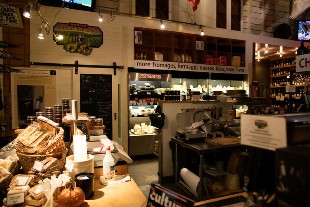 Cheese for sale at Oxbow Public Market