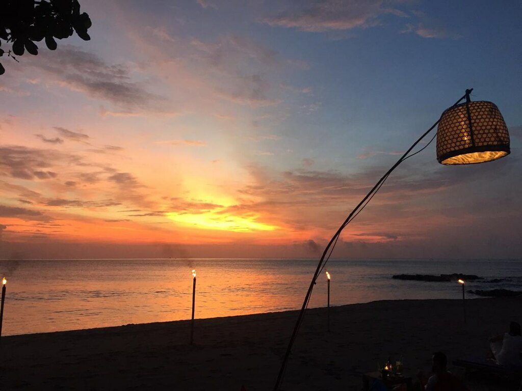 Sunset at Senggigi beach in Lombok