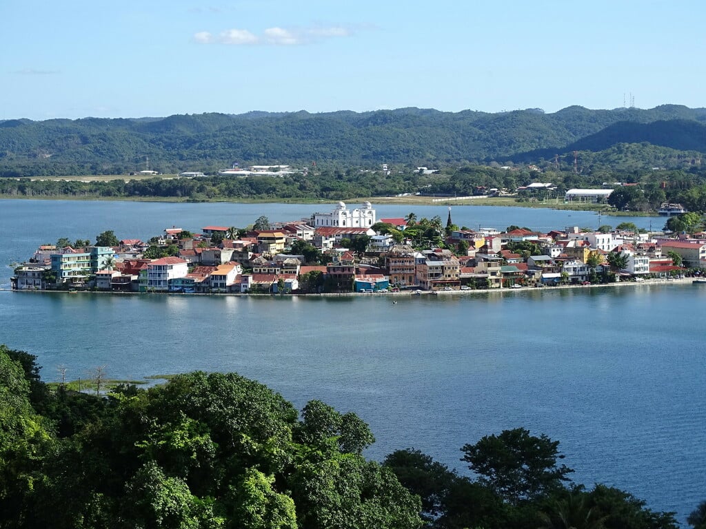 View over Flores from Tayazal Lookout - Peten - Guatemala - 02
