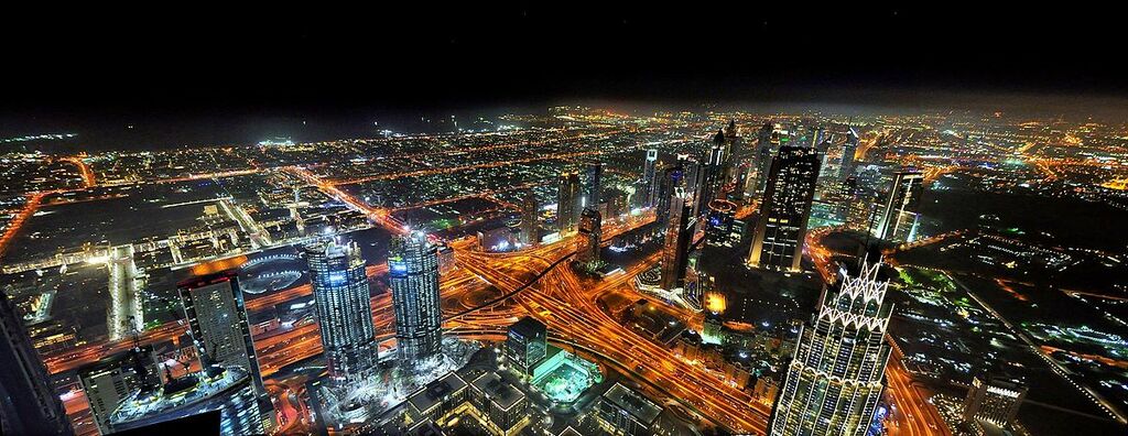 Dubai city at night 