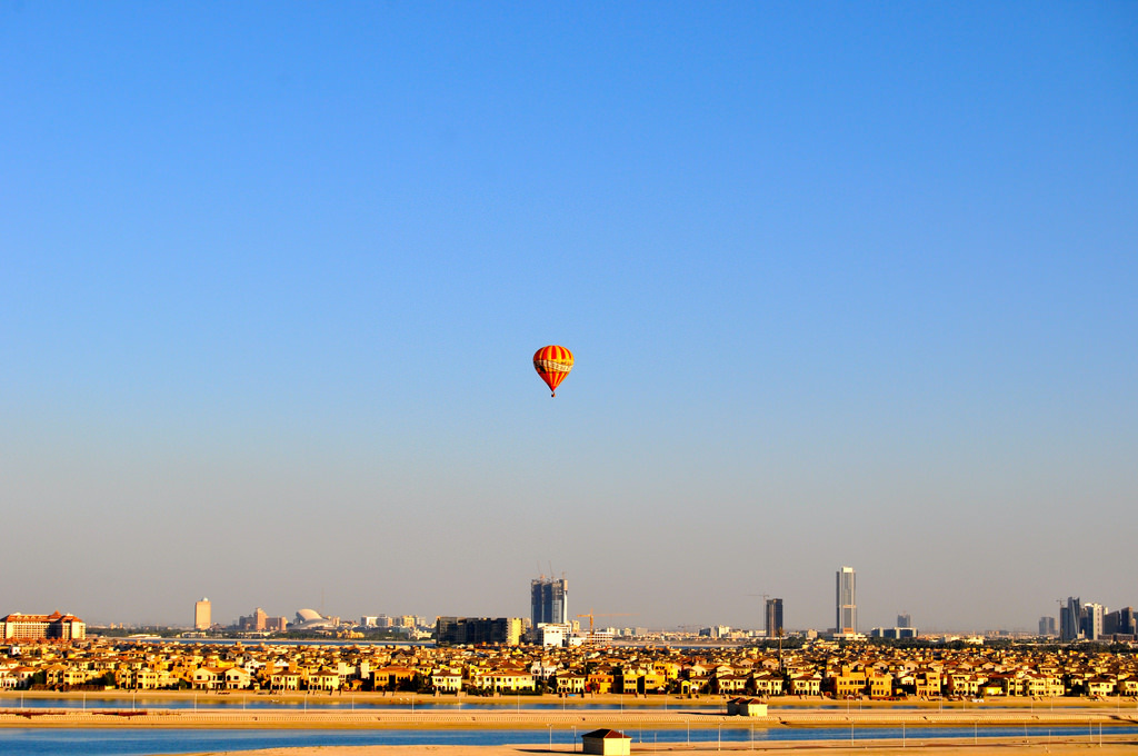 Hot air balloon over Dubai