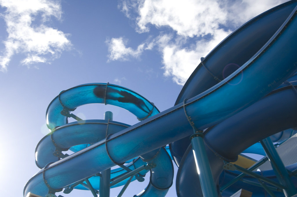 Water slide fun at The Beachouse