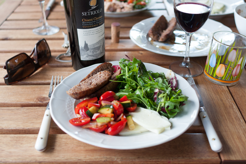 Lunch and wine