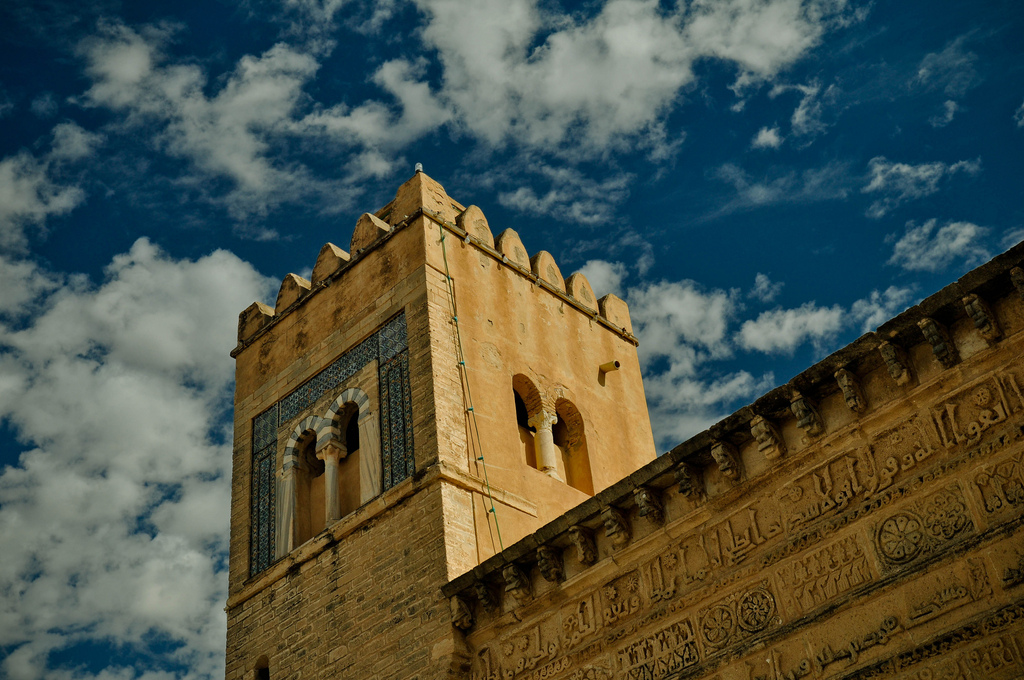 Minaret de la mosquée des Trois portes à Kairouan