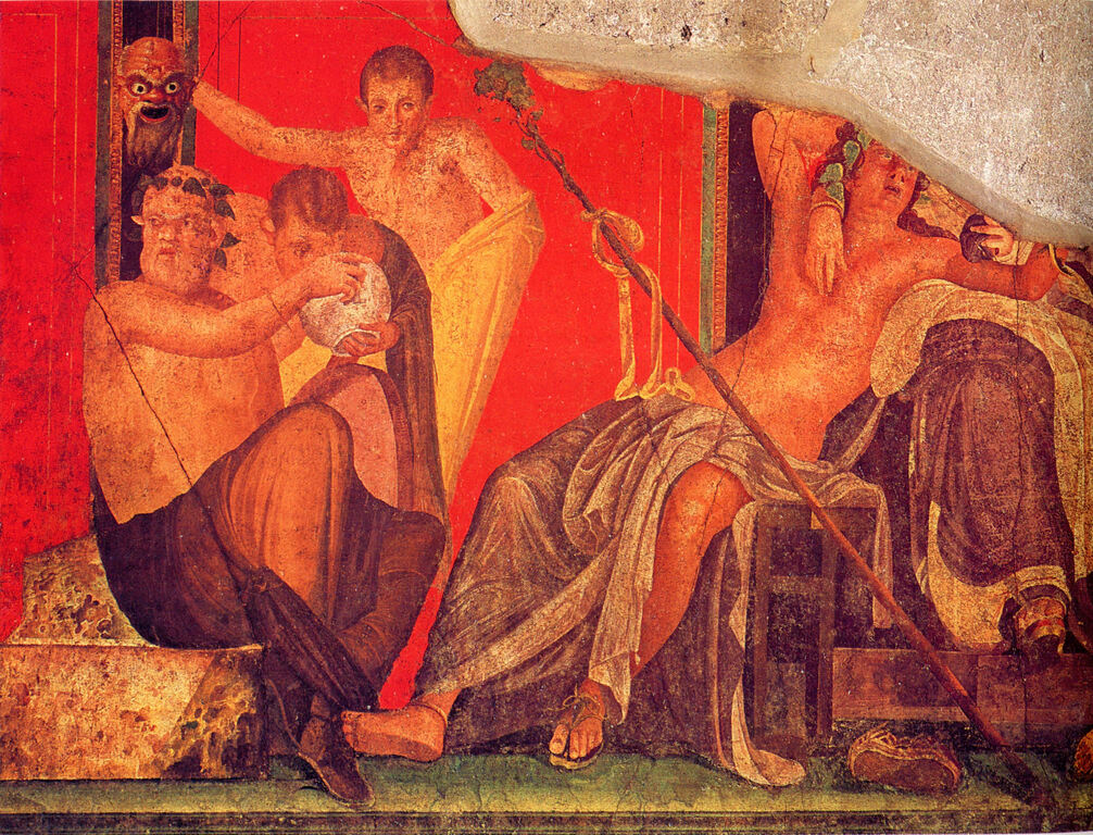 Roman fresco Villa dei Misteri Pompeii 008