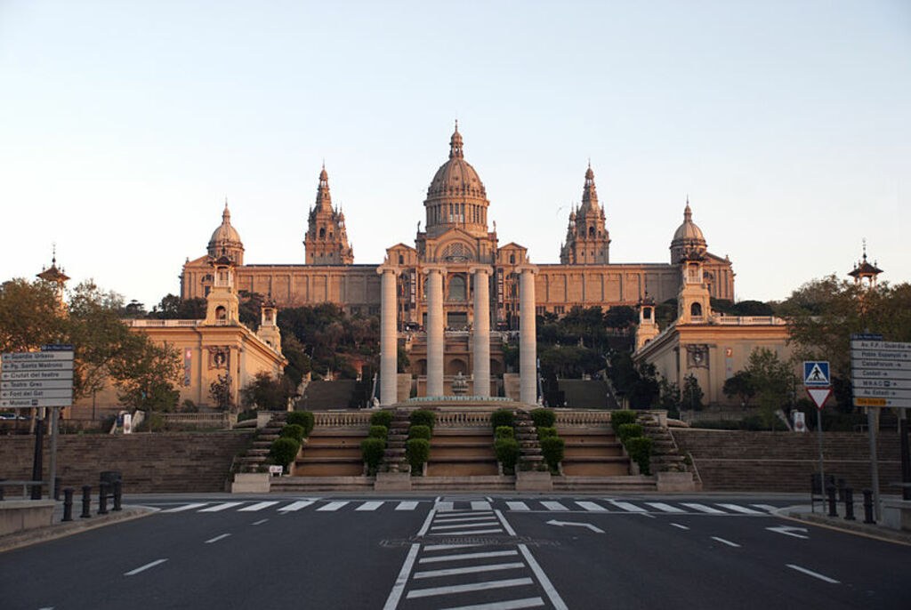 Spain Catalonia Barcelona MontJuic Puig i Cadafalch Columns