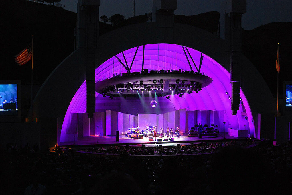 Hollywood Bowl at night 
