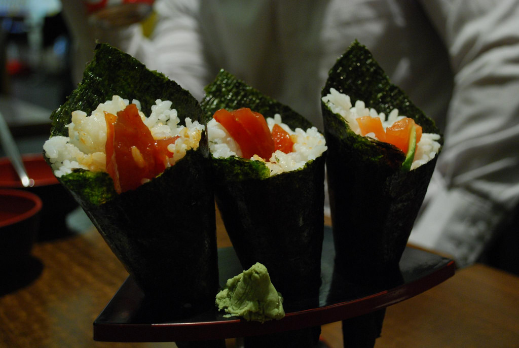 Tuna and Salmon Handrolls - Teppansan AUD2.80 each