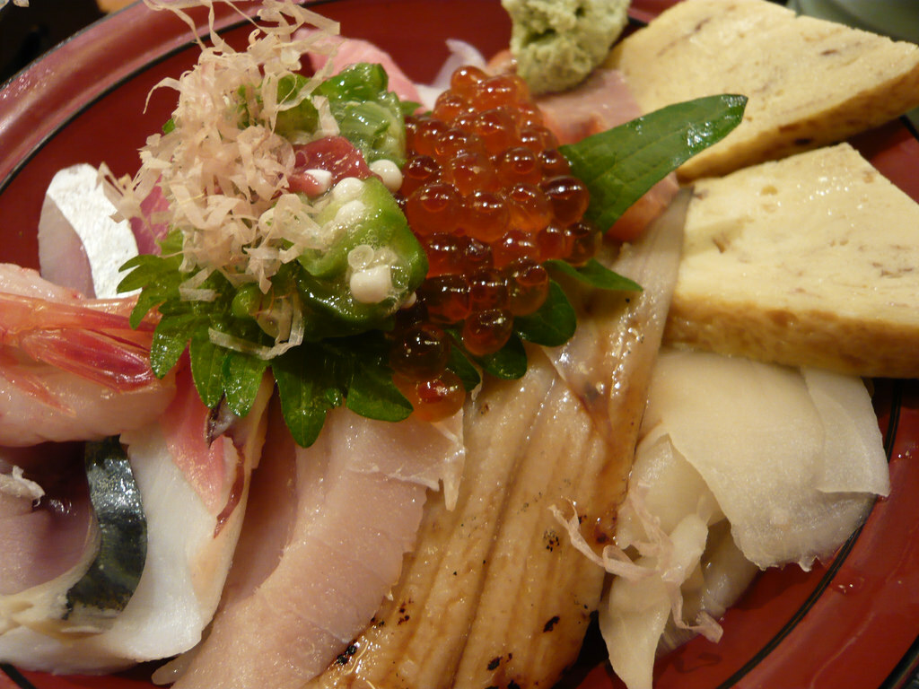 Chirashi-sushi breakfast