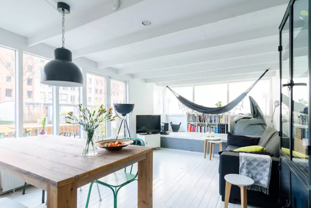 Living room and hammock