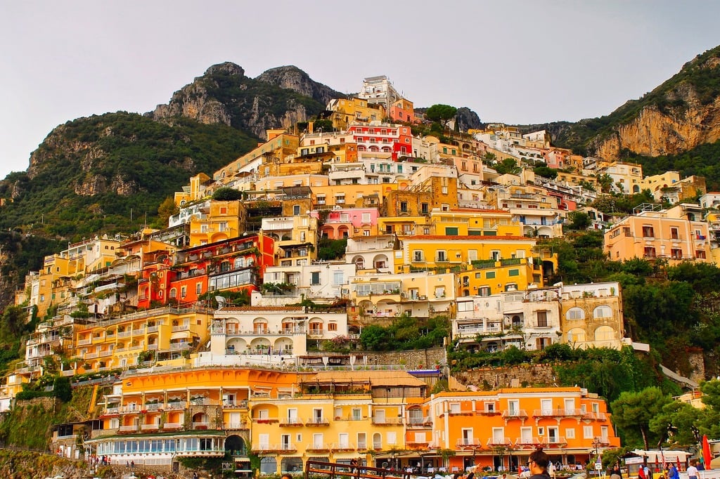 The colorful streets of Positano