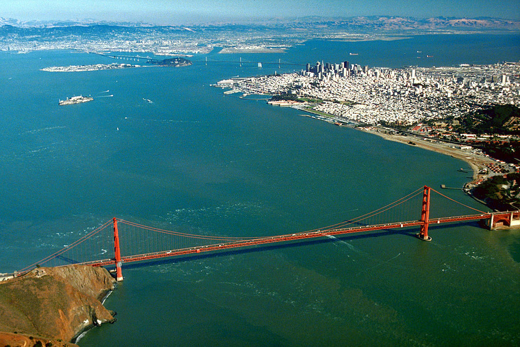San Francisco Bay aerial view