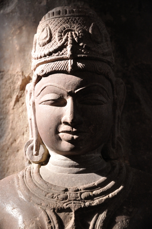 Sarvatobhadra Shiva Linga Representing Brahma Vishnu Maheshwara and Surya - Circa 9th Century CE - ACCN TAN-2008 - Government Museum - Mathura 2013-02-24 6672