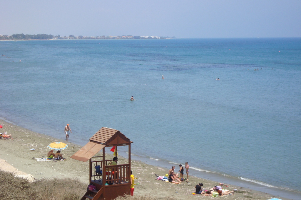 Faros beach in Pervolia village in Larnaca Republic of Cyprus