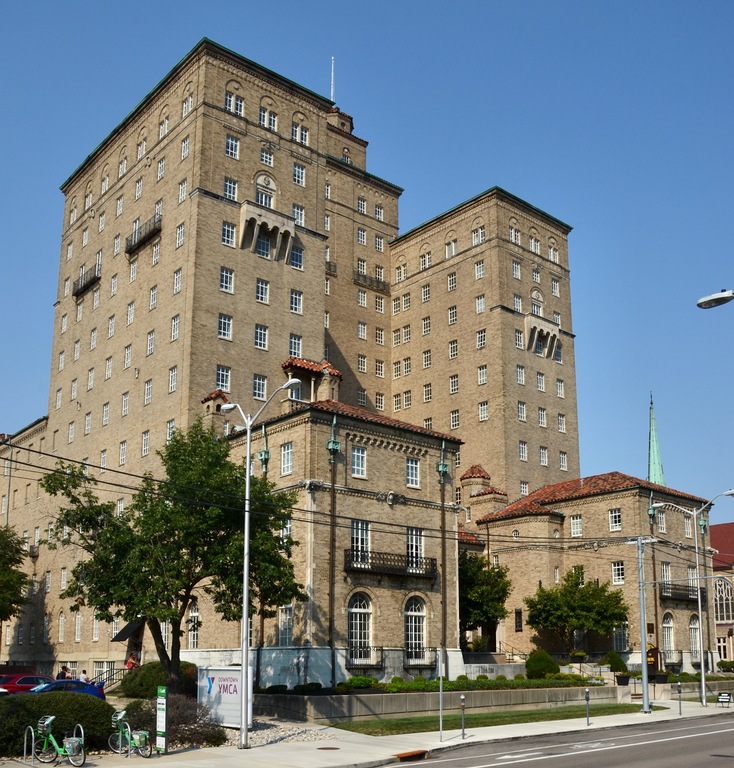 Dayton YMCA Building from southwest (2021)