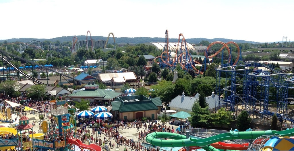 Hersheypark view from Ferris Wheel, 2013-08-10 (cropped)