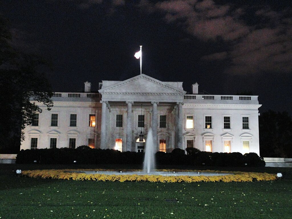 White House at night
