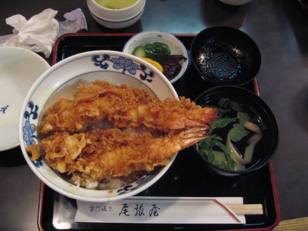 Tendon set by acme in Asakusa, Tokyo