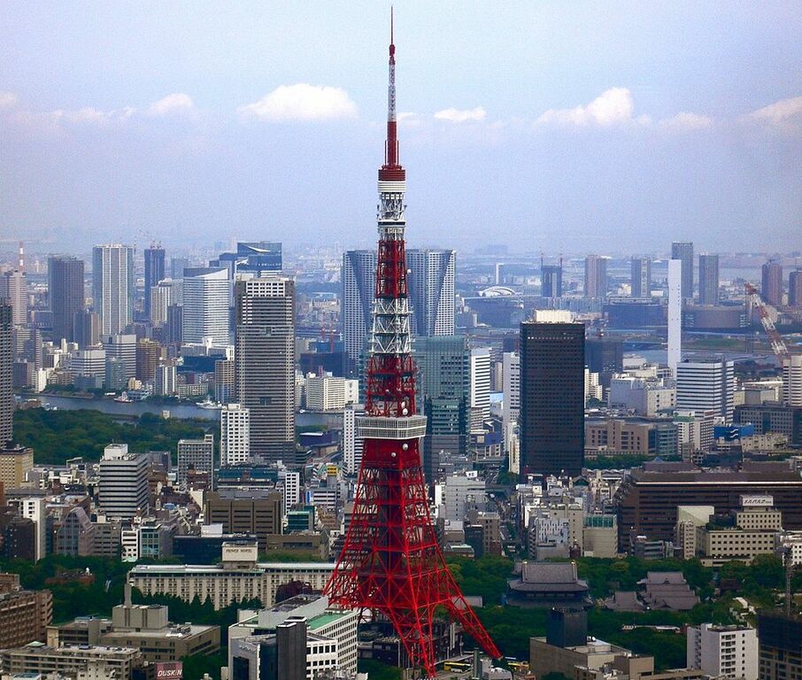 Tokyo Tower and around Skyscrapers