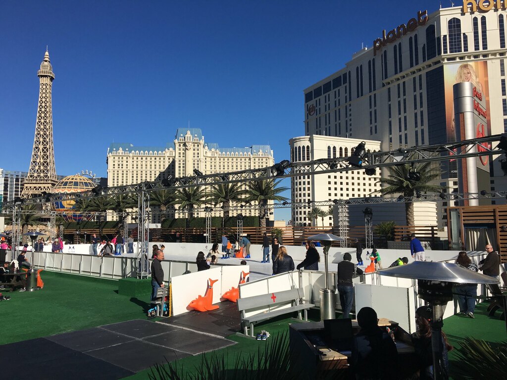 The Cosmopolitan’s ice skating rink/pool
