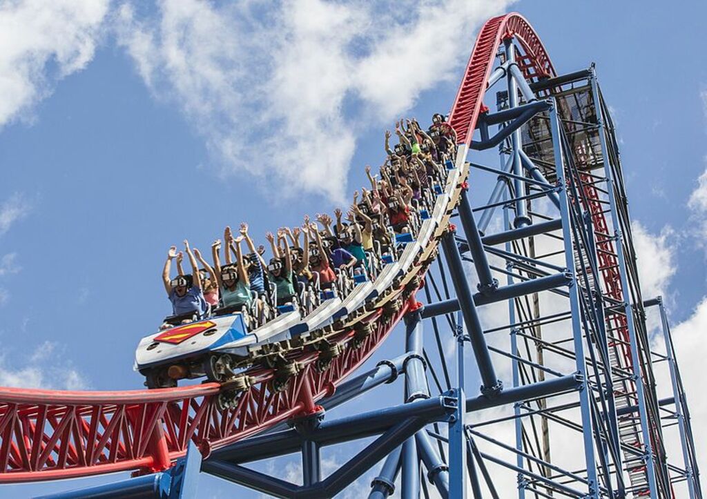 VR Coaster Train at Six Flags New England